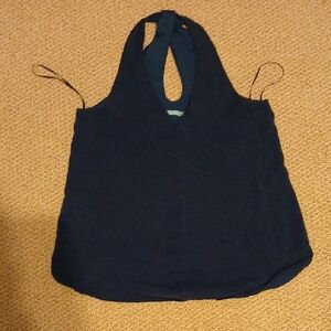 J. McLaughlin Navy Halter Tank Top Size S